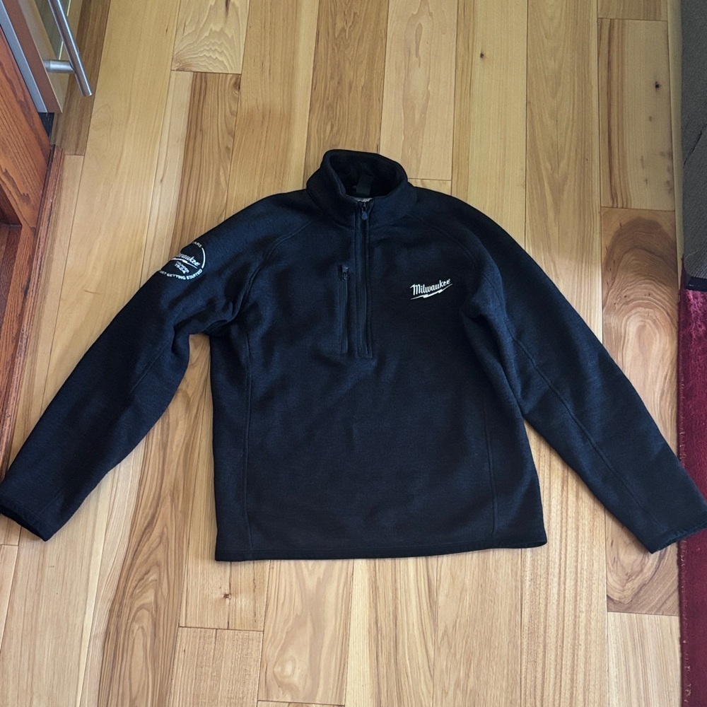 Black Men's Zip-Up Sweater